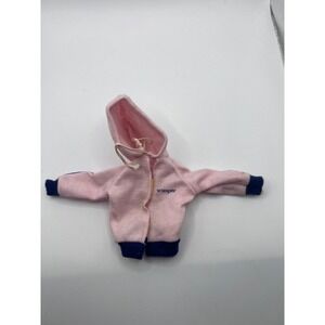 Vintage ERTL Wrangler Brand Pink Hoodie For Fashion Dolls Fits Barbie‎ 1970s EUC